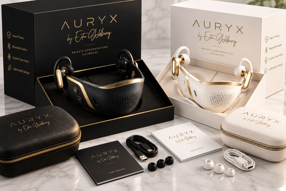 Presentación y accesorios de AURYX